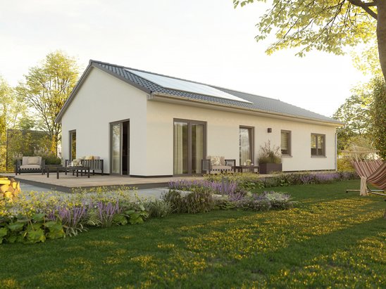 Energieeffizienter Bungalow 100 Ecolution, vorbereitet für nachhaltige Solarenergienutzung